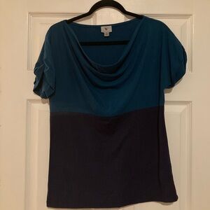 Women's Teal and Black Top